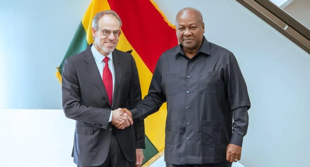 President John Dramani Mahama with David Zapolsky,