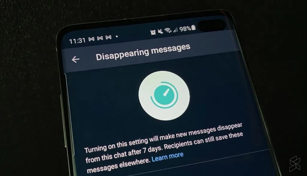 WhatsApp launches new disappearing messages option