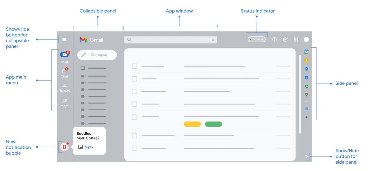 New Gmail UI details
